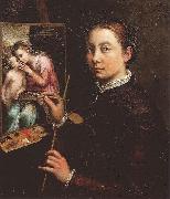 Sofonisba Anguissola Self Portrait painting